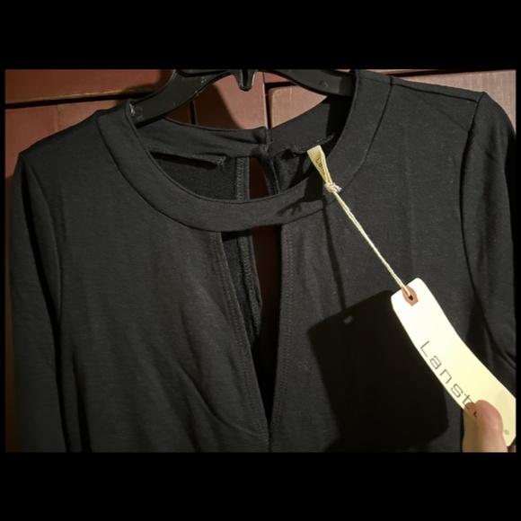 Lanston x Revolve Long Sleeve Key Hole Romper Black Size M - NWT - Picture 3 of 16